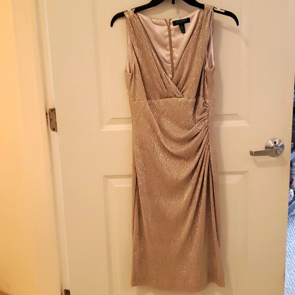 Ralph Lauren gold sparkle dress size 6